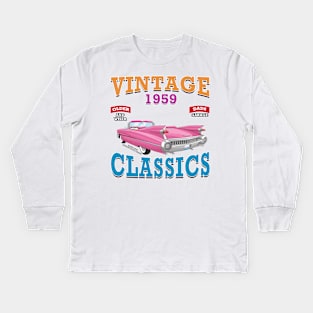 Vintage Classic Car Garage Racing Hot Rod Novelty Gift Kids Long Sleeve T-Shirt